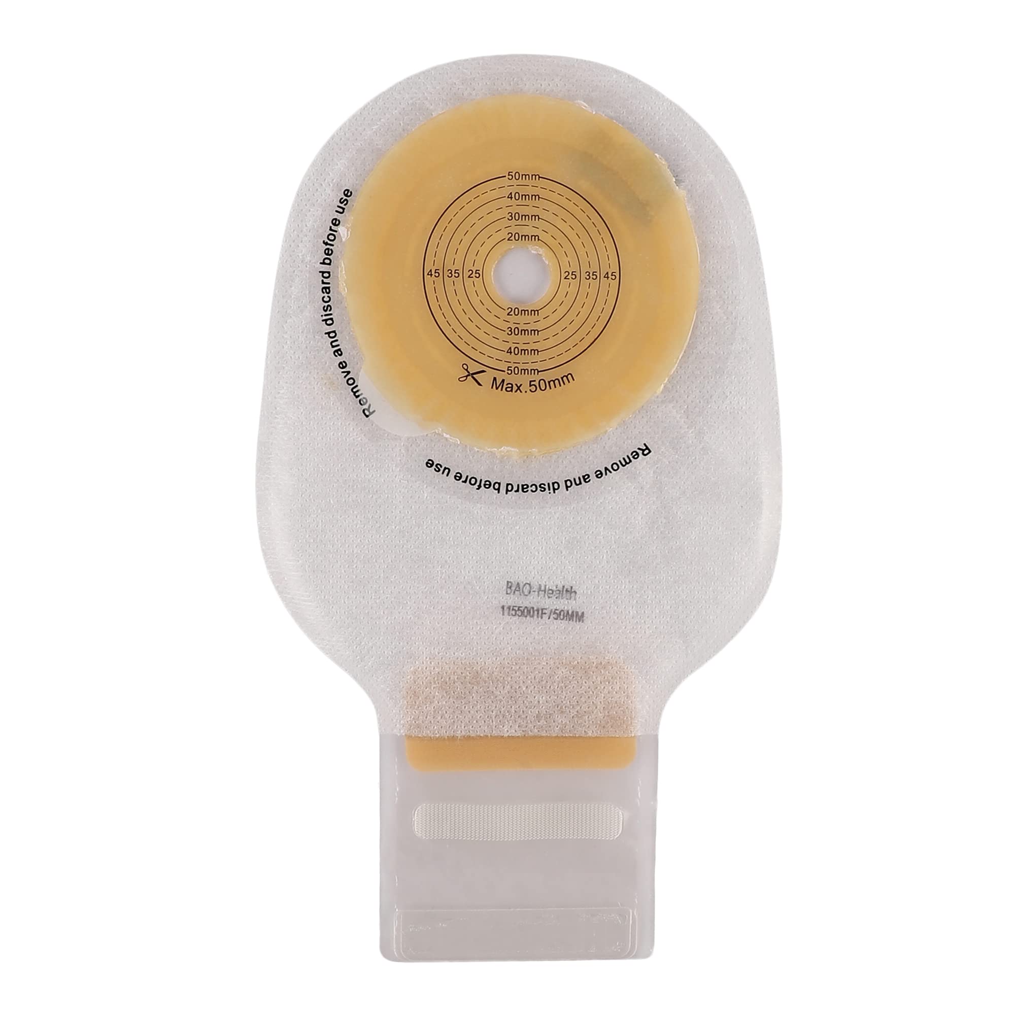 Paediatric One Piece Pouch with velcro closure, TRANSPARENT 50mm (1155 001F) (Pack of 5)-image-7