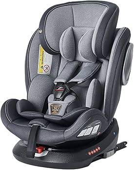 【美品】IMPETUSチャイルドシート Impetus チャイルドシート 回転式 新生児～12歳頃対象ISOFIXグレー