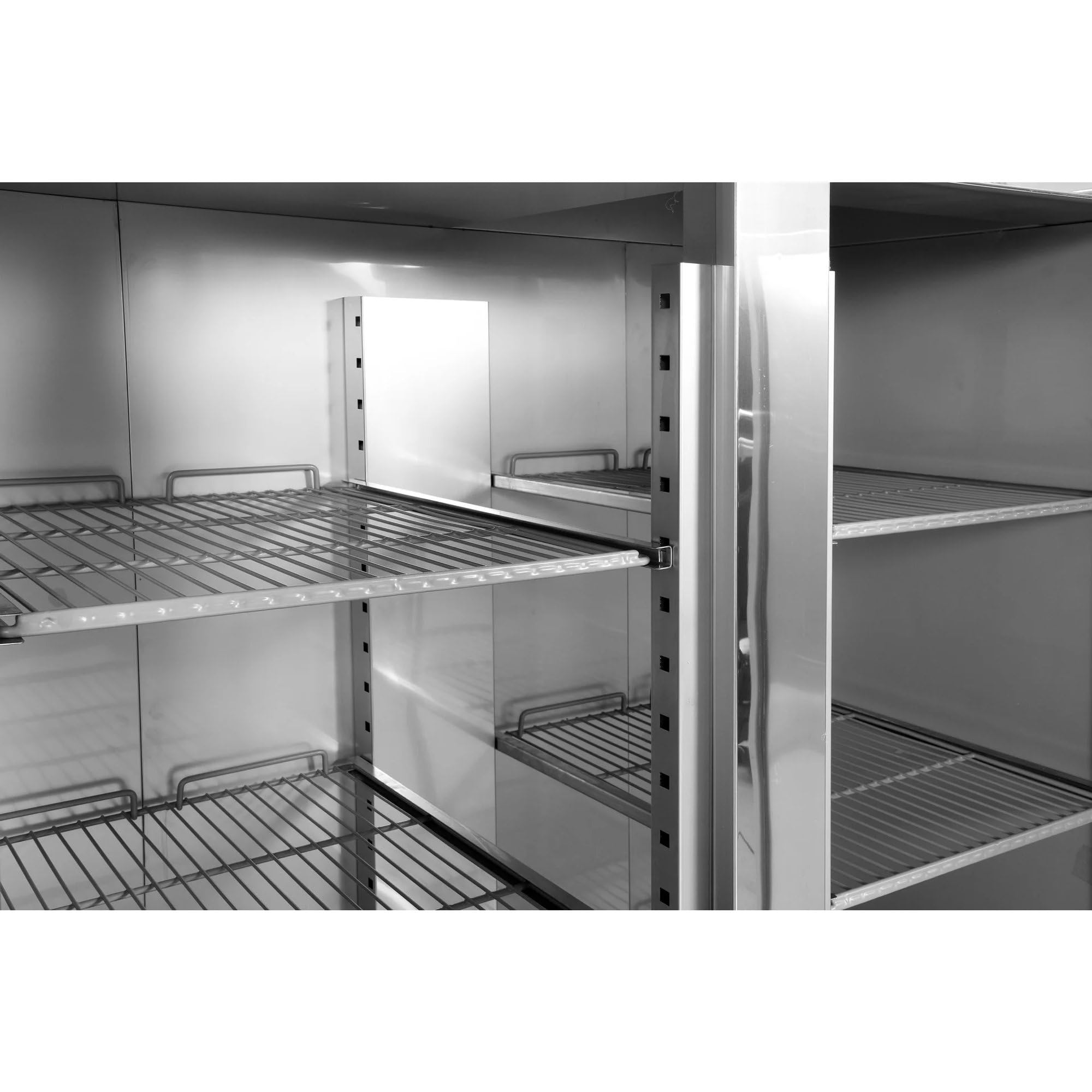 Congelatore in acciaio inox a 2 ante per GN 2/1, 1300 l, con controllo elettronico, da -2 °C a +8 °C, a risparmio energetico