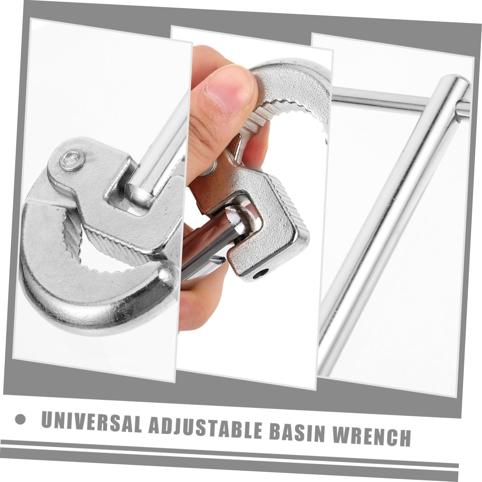 Llave Ajustable para Fontanería Multifuncional de Inoxidable Herramienta y Portátil para Reducidos para Reparación de Fregaderos y de Plomería y Profesional