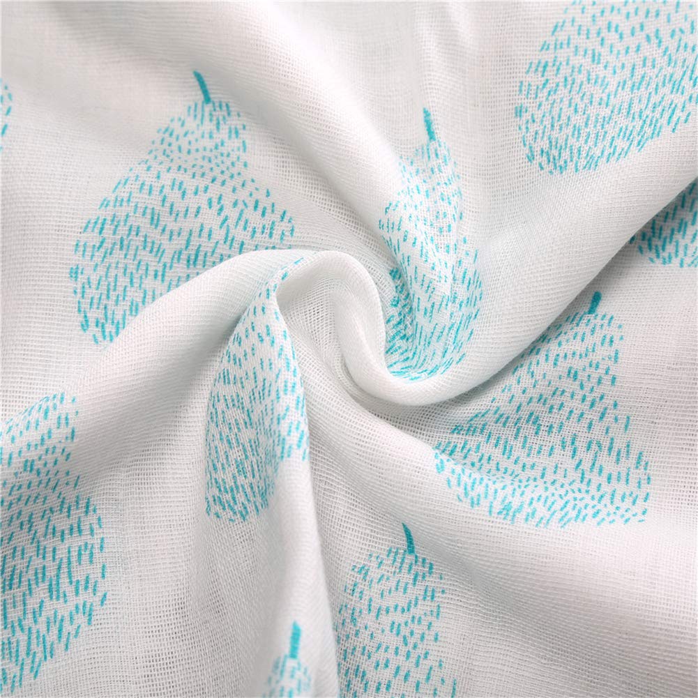 Toalla de baño de muselina para bebé, 2 capas, 27,6 x 45,3 pulgadas, mantas de gasa para bebé para verano (pera)