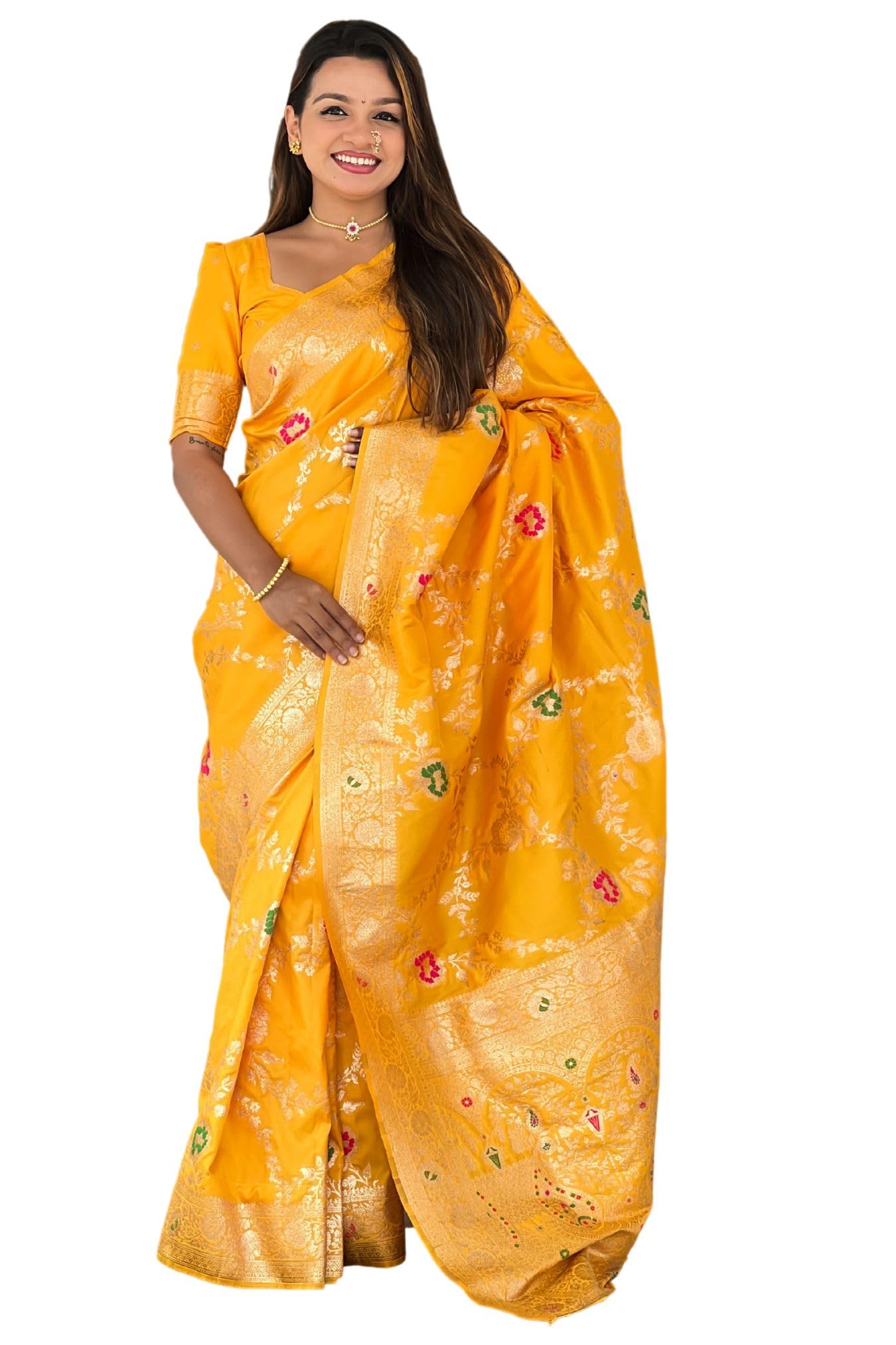 SGF11 Women's Kanjivaram Pure Soft Silk Designer Saree With Blouse Piece product image 12