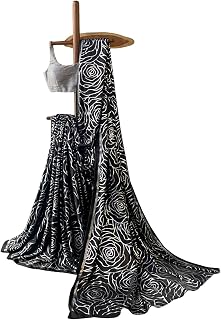 Suta Rose Fantasy Rayon Saree - Black Price In India
