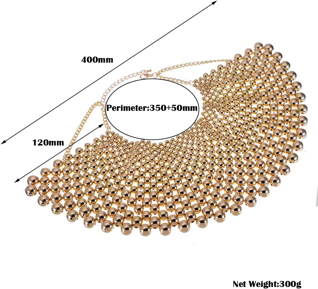 Bib Collar Necklace Chunky CCB/Crystal/Pearl Resin Beads Chain Choker Statement Necklace Womens Fashion Jewelry Necklace - Image 4