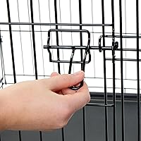 Vista 9 de Carlson Jaula para perros de metal de una sola puerta, segura y compacta, tamaño intermedio