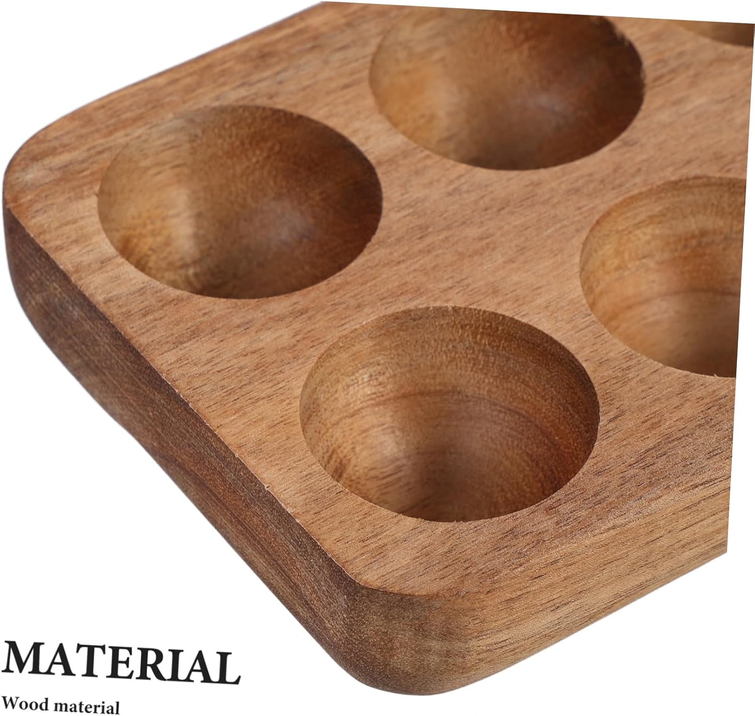 12holes Farmhouse Kitchen Wooden Organizer Tray Holder for Countertop Refrigerator Storage Elegant Design for Orderly