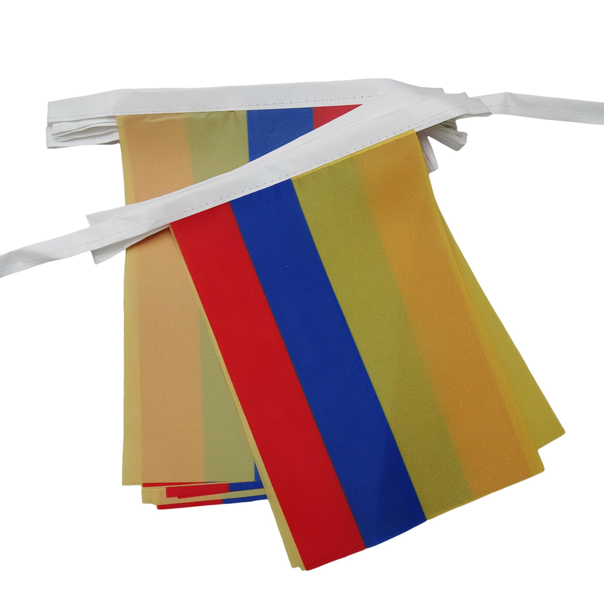 Drapeau Colombie en guirlande de 12 mètres pour décoration de fête latine
