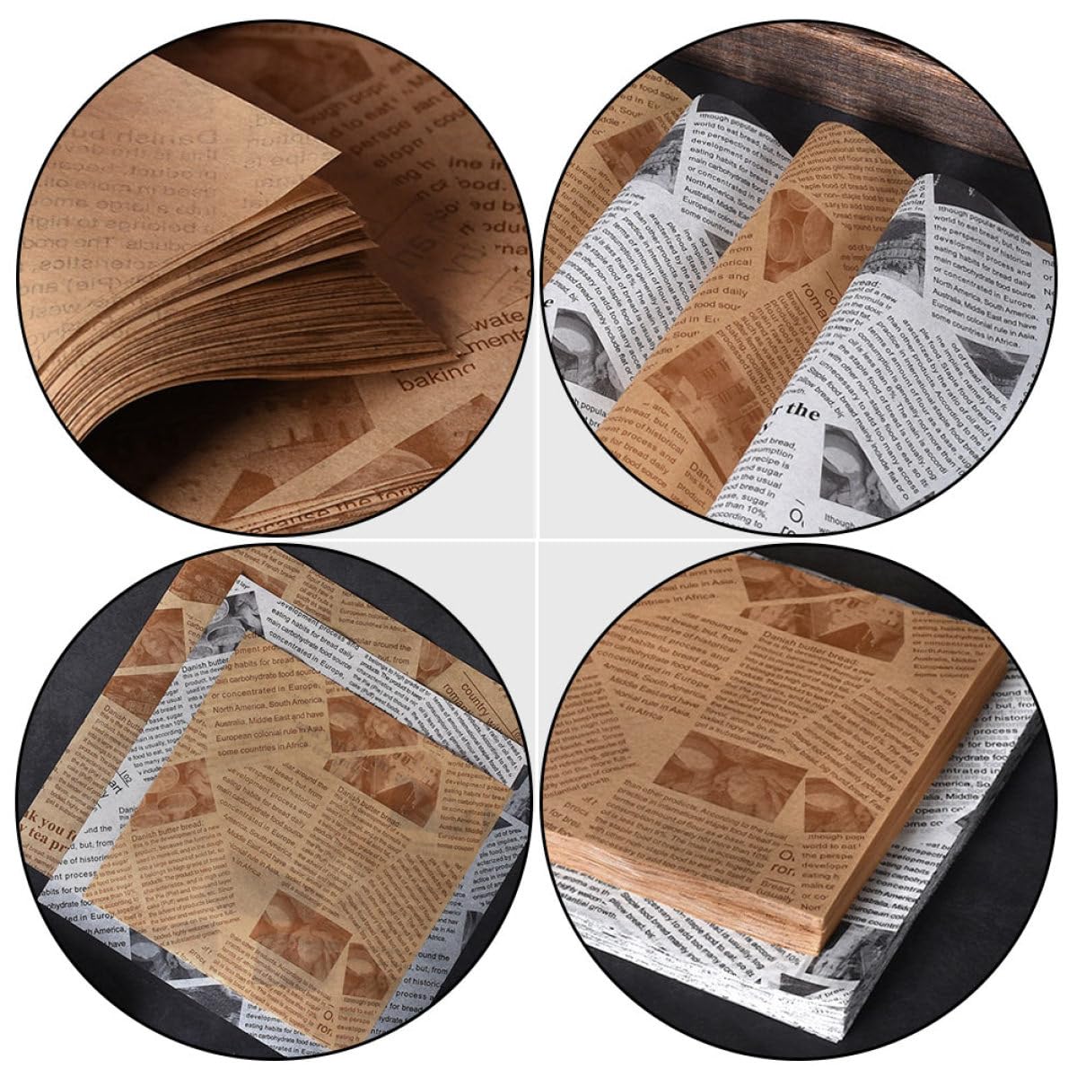 Happyyami Papel para Hornear Absorbente de Aceite 500 Piezas de Pulpa de Madera Resistente al Aceite Adecuado para Alimentos Fritos y Bocadillos Hogar