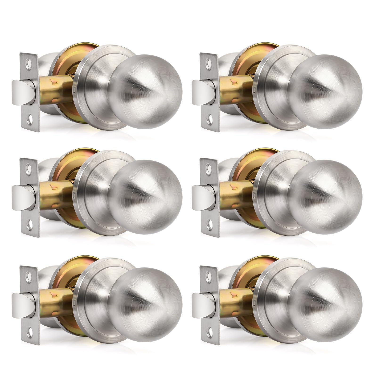 Matte Black Keyed Entry Door Knobs - 2 Pack -11