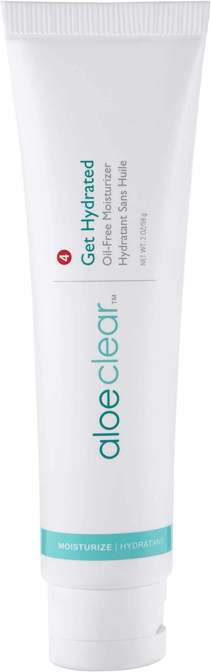 Aloeclear Get Hydrated Oil-Free Moisturizer - Hydrating and Soothing Lotion - Lowers and Regulates Sebum - Suitable for Oily and Dry Skin Types - 2 oz