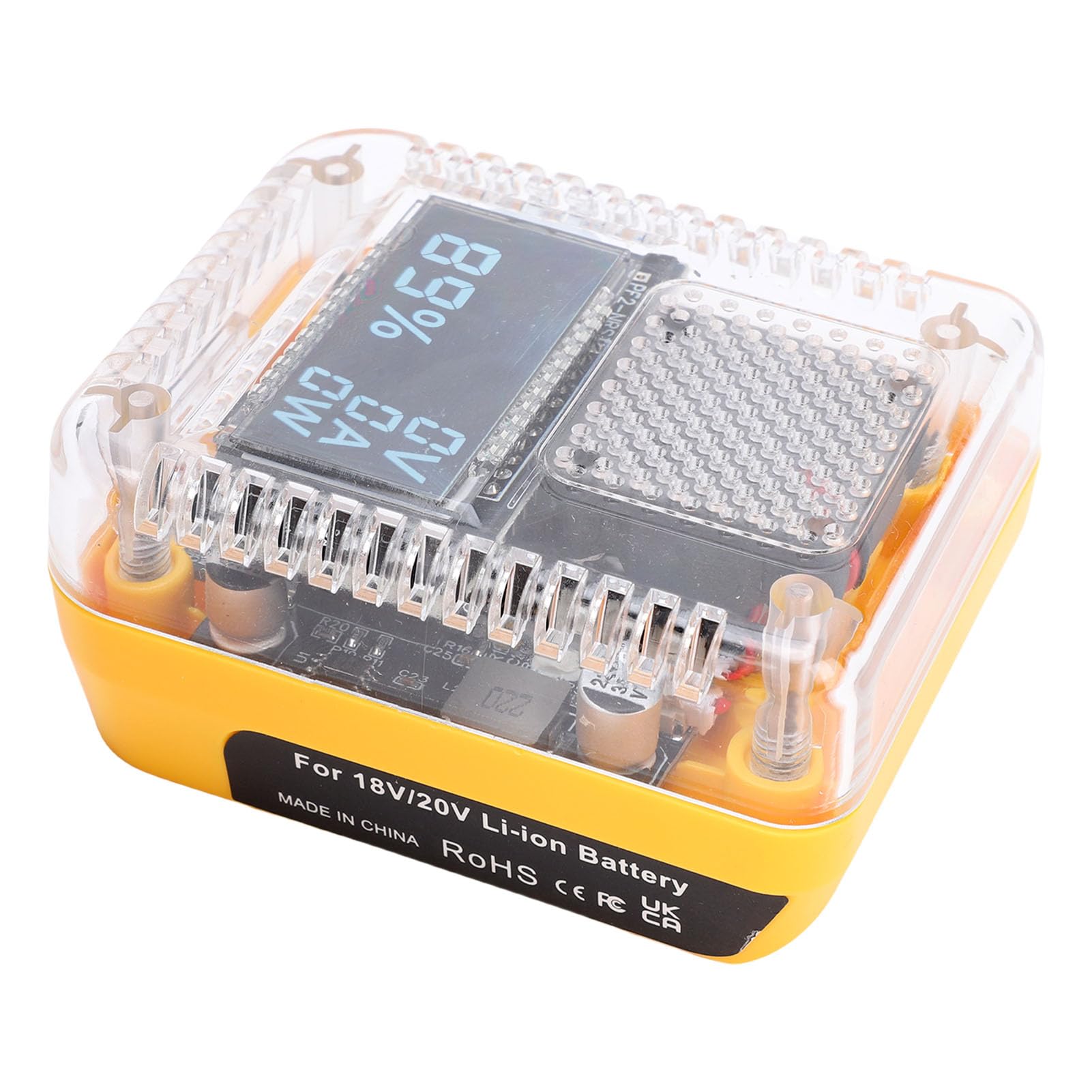 Caricabatterie 140W Display Adattatore con USB Type C, | Adattatore caricabatteria per elettroutensile con Try.SRC, per DW