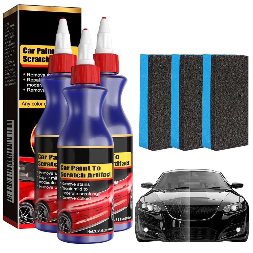 2026 Neues Upgrade Auto Kratzerentferner für Fahrzeuge, Schneller Kratzer Entferner Auto, Lackkratzer Reparatur, Auto Kratzerentferner Polierpaste für Metalliclacke zur Entfernung Kleiner Kratzer (3)