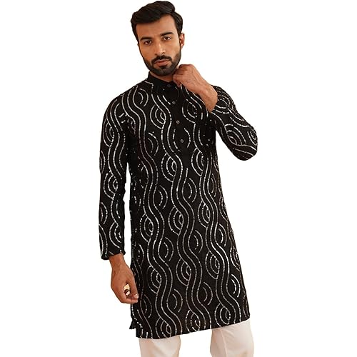 Sojanya (Since 1958 Men'S Pure Cotton Grey Designer Only Long Kurta