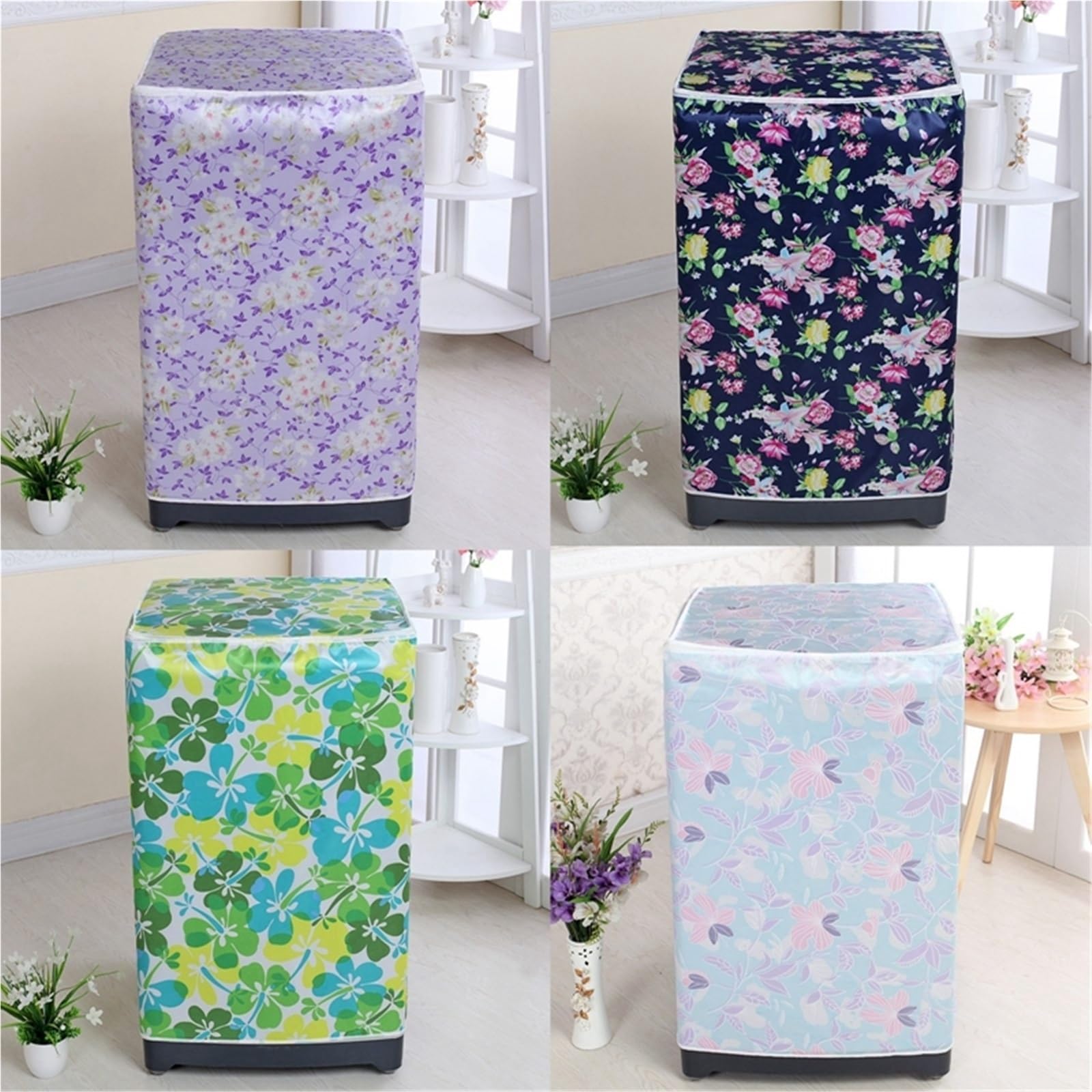 2 pezzi di copertura for protezione solare, for lavatrice, custodia impermeabile protettiva for per Interno(Green,60x62x95cm)
