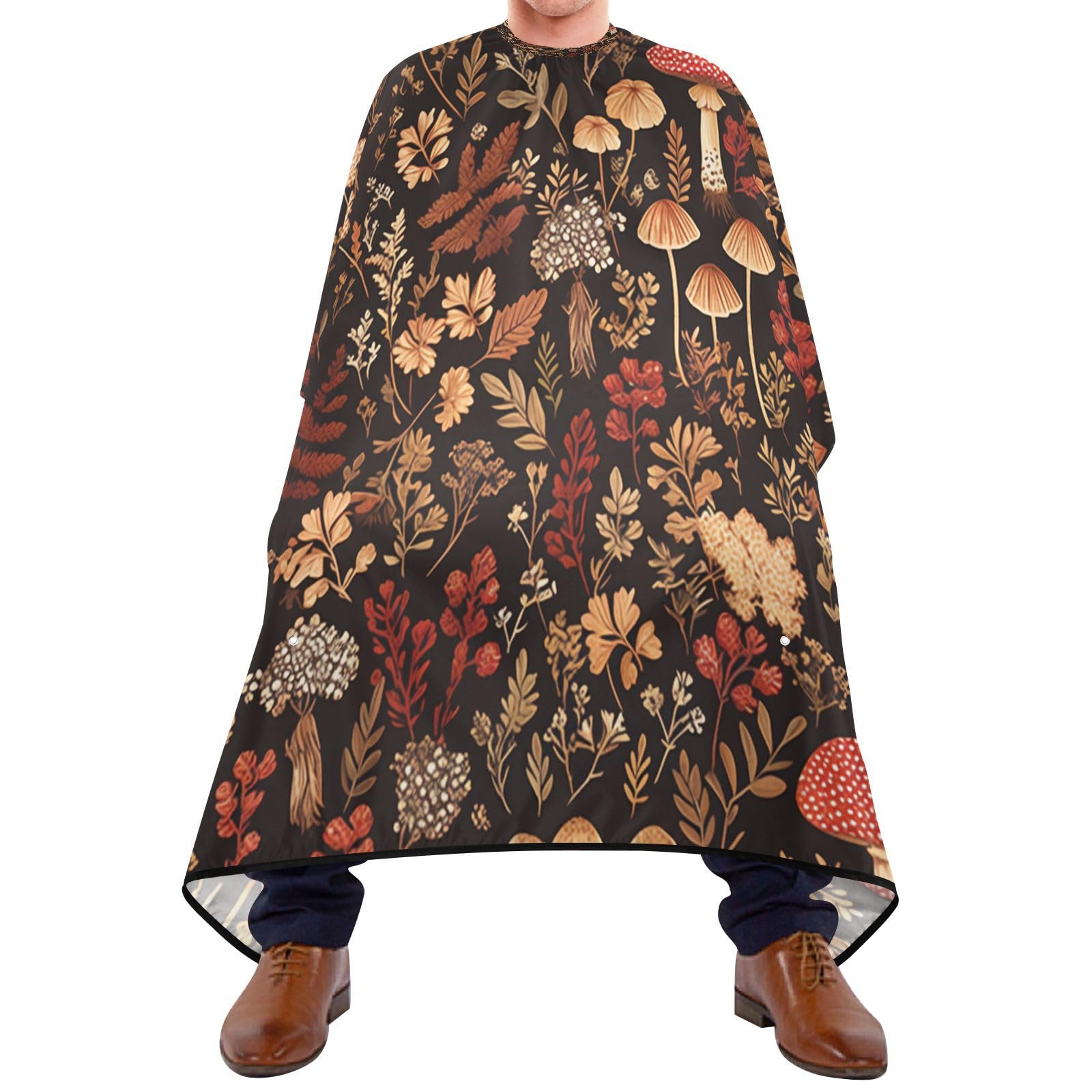 Kigai Mushroom Hair Cutting Cape for Men & Women Waterproof Barber Cape Professional Hairdressing Salon Styling Apron with Adjustable Closure Snap
