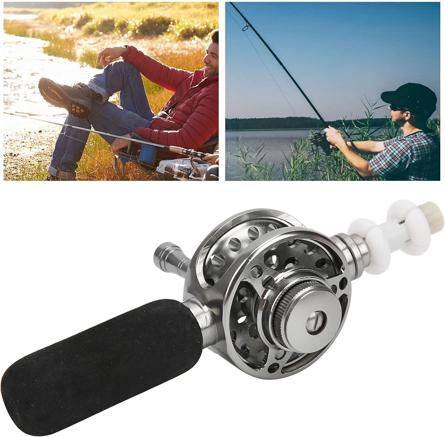 Gavigain Metal Fishing Reel 2+1 Bearings High Speed Raft Wheel with Handle Accessory for Fishing Enthusiasts