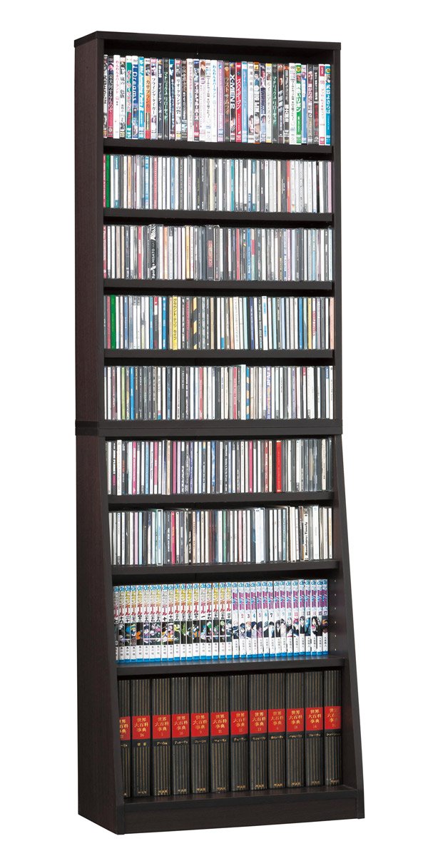 Amazon.co.jp: クロシオ SOHO書棚 W60 ブラウン 幅60cm高さ180cm 本棚