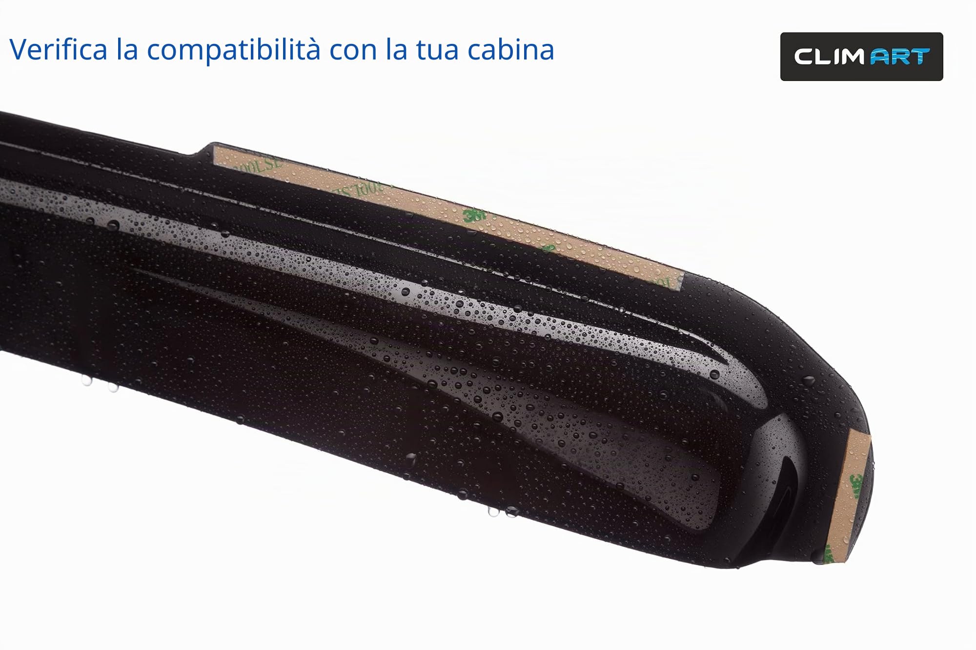 Clim Art Deflettori Compatibile con Jeep Compass 16-26 - Incasso 4Pz | Deflettore finestrini auto Jeep Compass II, antiturbo, paravento, policarbonato infrangibile, meteo-resistente