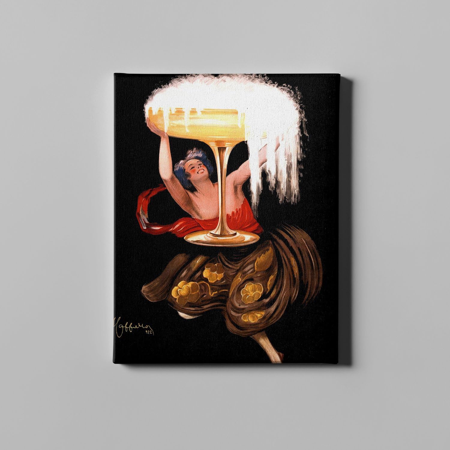 Lienzo Contratto Champagne Italy, cuadro decorativo mediano Spiffing Prints para pared 5
