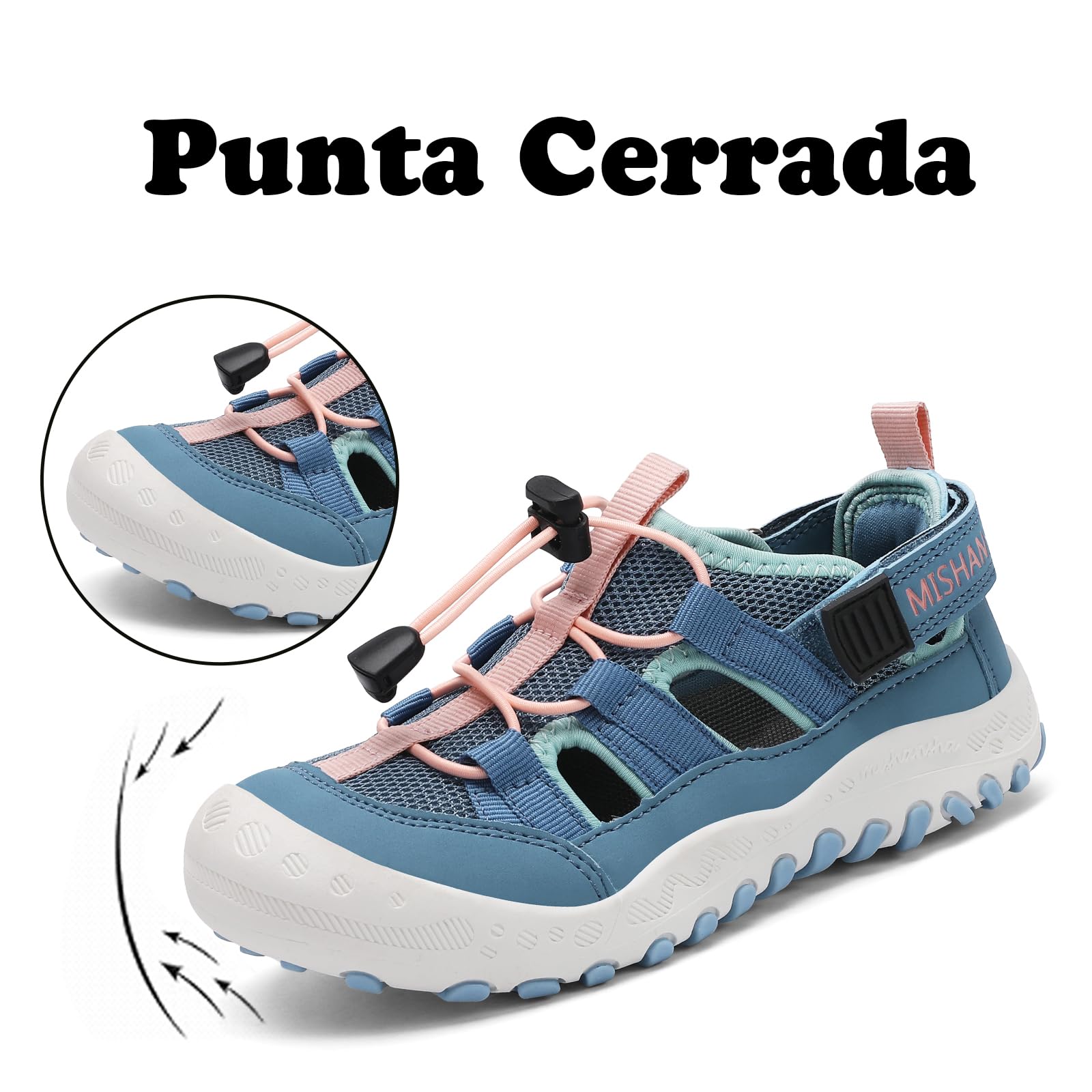 Mishansha Niños Sandalias Cerradas Trekking Verano Zapatos al Aire Libre Transpirable 24-38 EU