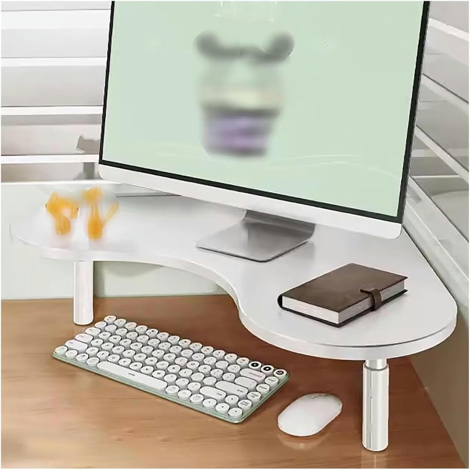 Corner monitor stand ergonomique - Support écran pour petit espace de bureau