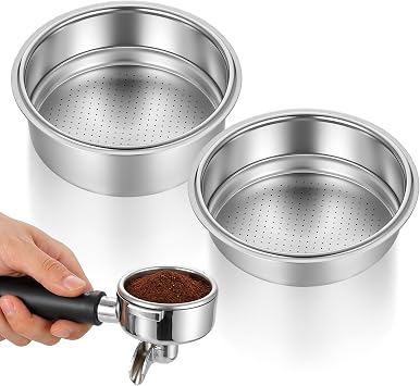 51mm Portafilter Basket, 2 PCS Pressurized Espresso Filter Basket