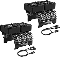 Vista 10 de Ventiladores de refrigeración para motor de automóvil a control remoto, superan el ventilador de motor RC de 1.181 in con disipador de calor