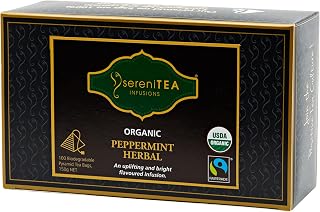 SereniTEA Organic Peppermint Pyramid Bags x 100