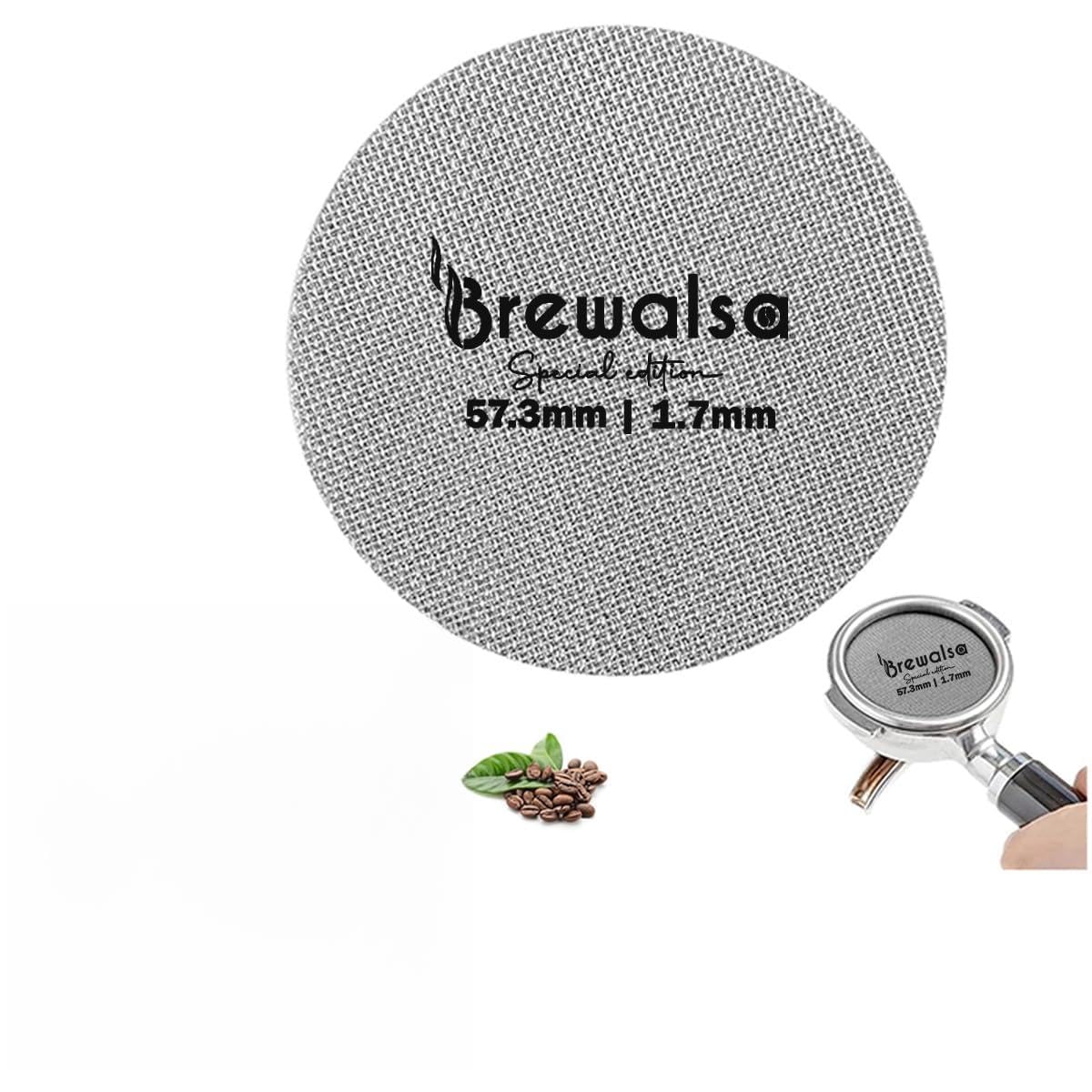 Brewalsa 57.3mm Puck Screen for Lelit Anita Espresso Machine portafilter Puck Screen Lower Shower Screen - Metal Coffee Reusable Filter for 57mm Basket 1.7mm Thickness 150μm - 316 Stainless Steel-image-20