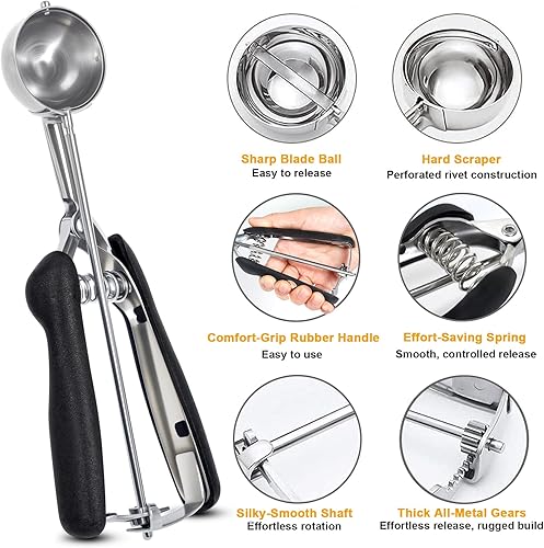 Miniatura 46 de Juego de tazas y cucharas medidoras de 10 piezas, taza medidora apilable con tapa, juego de cucharas medidoras para cocinar y hornear, para líquidos