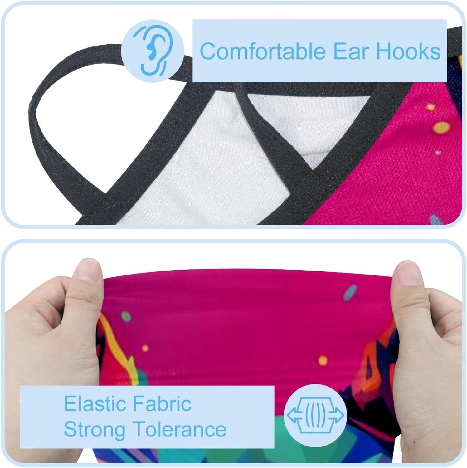 4 Pack Shepherd Dog Neck Gaiter Face Scarf Cover Sun Protection Balaclava Cloth Bandanas with Ear Loops