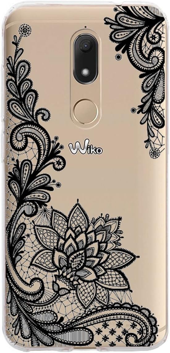 Case for Wiko View Prime , IJIA Transparent Vine Flower Clear TPU Soft Silicone Protection Bumper Fashion Skin back Shell Case Cover for Wiko View Prime (5.7")