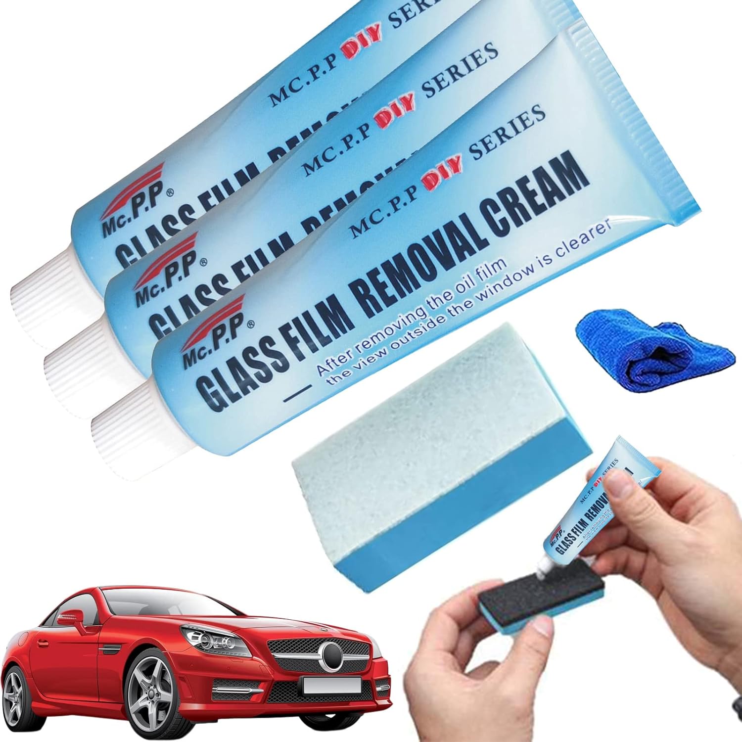 LONGLUAN Car Glass Oil Film Cleaner Glass Film Removal