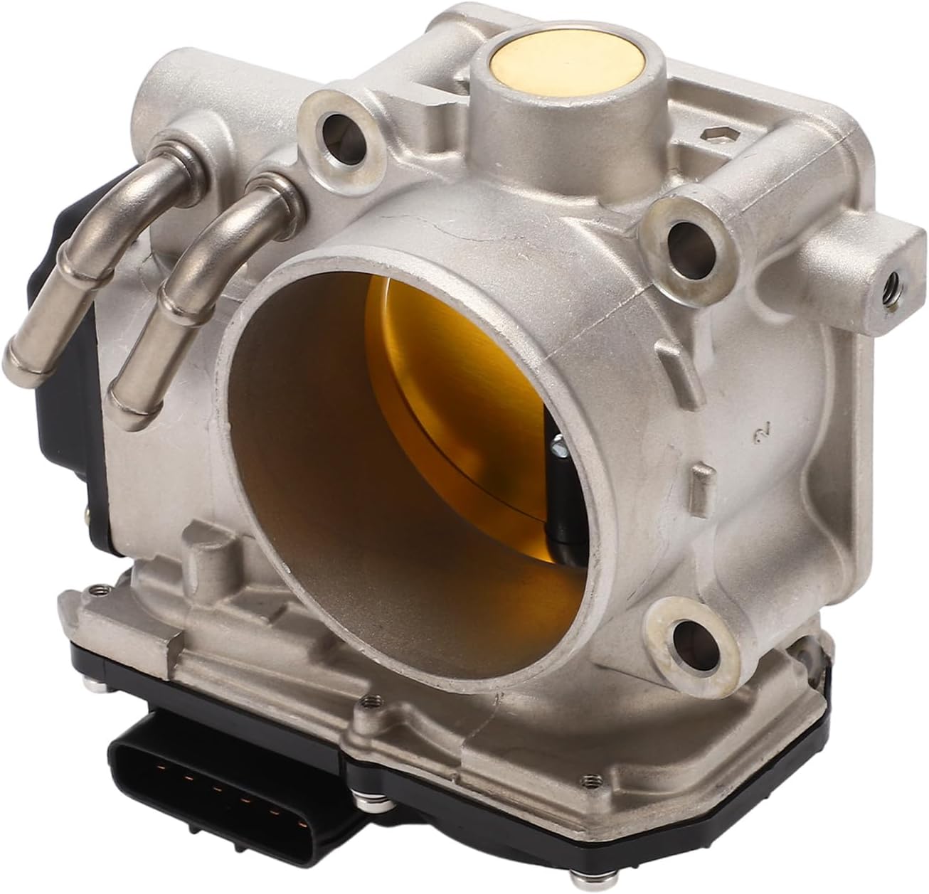 Throttle Body Assembly, 65mm Throttle Body Actuator No.16400R44A02/16400R48H01 for Honda CRV Accord Civic Crosstour L4 2.4L Aluminum Alloy Black, 1 Pc