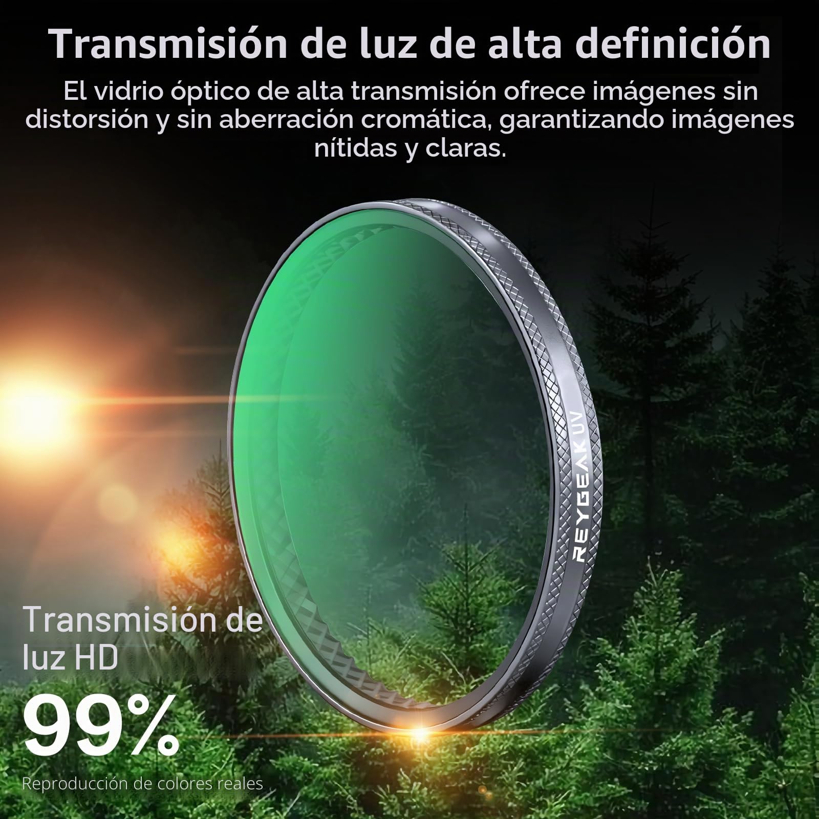 REYGEAK Juego de filtros para dji Osmo Action 6, 4 Piezas CPL ND8 ND16 ND32, Vidrio Óptico HD Multi-Recubierto, Filtros de Lente Polarizante de Densidad Neutra, Marco de Aluminio