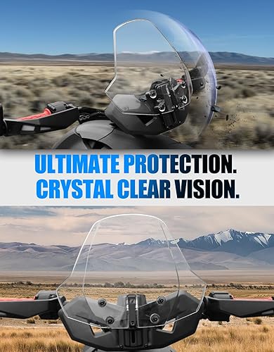 Miniatura 4 de AUPOWER - Parabrisas delantero ajustable para Can Am Ryker 600 900 Sport & Rally Edition todos los modelos, deflector de viento con revestimiento