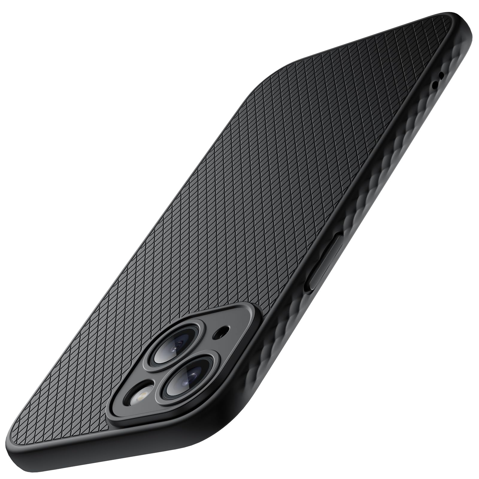 JETech Grip Case for iPhone 15 6.1-Inch, Soft TPU Slim Fit Protective Phone Cover with Camera Lens Full Protection, Shockproof (Black)