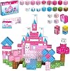 150PCS Magnetic Blocks, Magnet Building Cube Toy, Build 3D Pink Princess Castle Set for Girls, Montessori Sensory Toys for Kids, STEM Educational Toys, Christmas, Childrens Day Gift for Boys & Girls