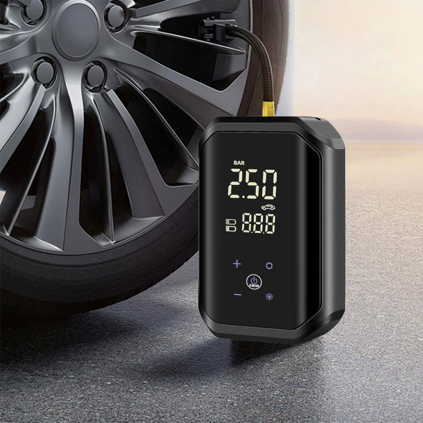 Pompa Ad Aria Elettrica Gonfiaggio rapido potente, display digitale, auto