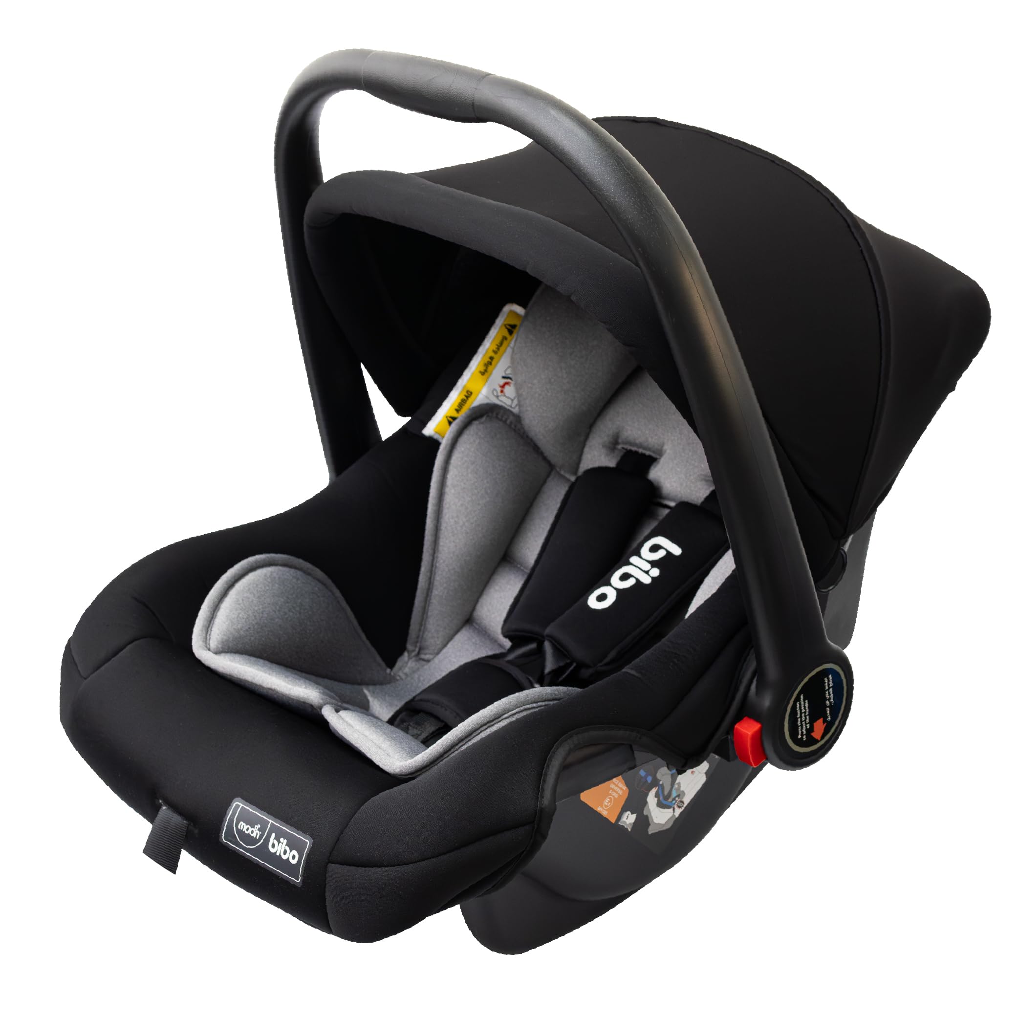 MOON Bibo Infant/Baby/Kids Travel Car Seat With Full Body Support CUShion Rear Facing Seat Carry Cot AdjUStable Canopy Suitable For 0 Months+0 13 Kg Black