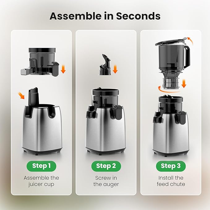 Extractor de Jugos Prensado Frío Boca Ancha 5.4" Motor 300W miniatura 7