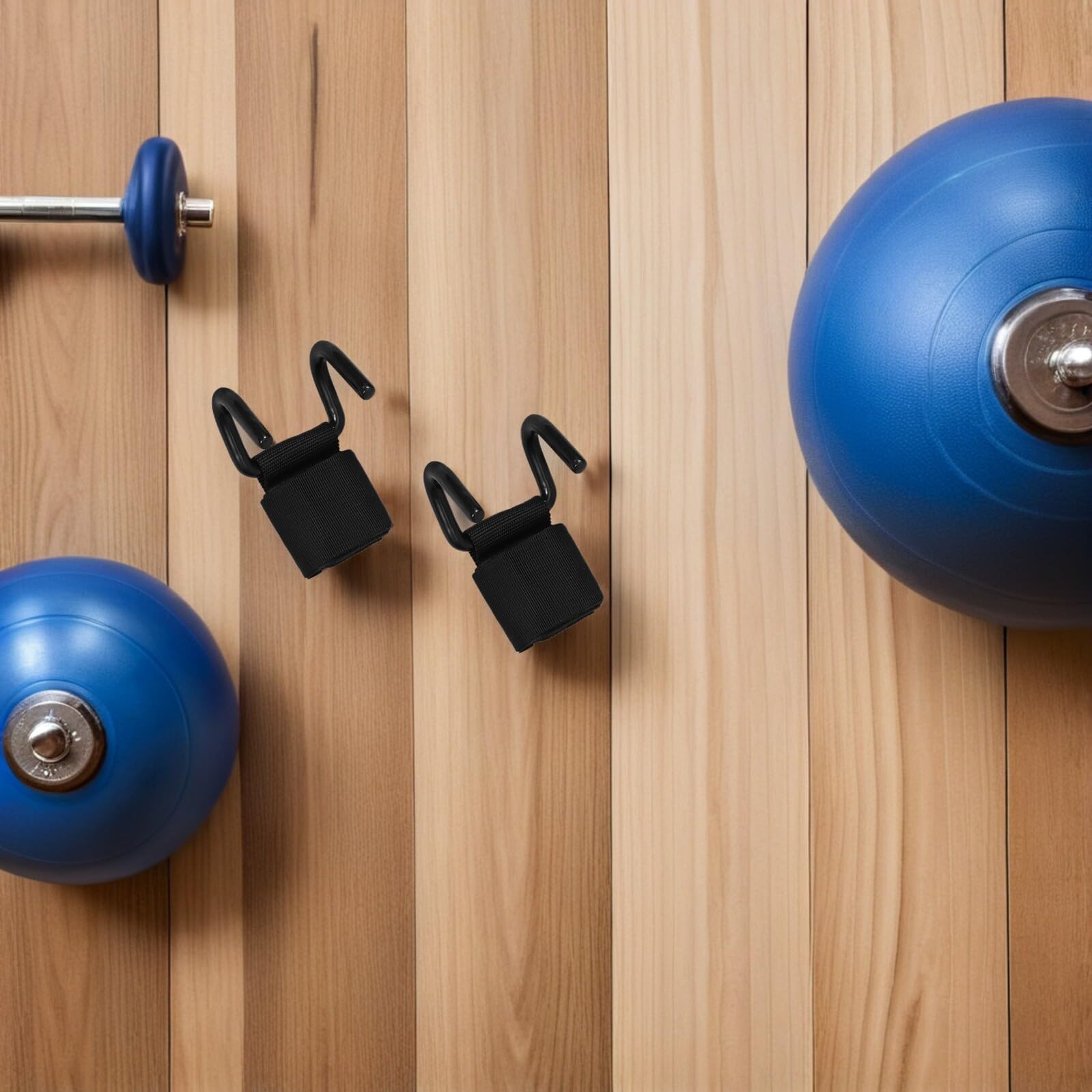 Ganci per Sollevamento Pesi da 2 Paia Cinghie da Polso in Ferro, Supporto Ergonomico Imbottito per Allenamento Forza e Trazioni in Palestra