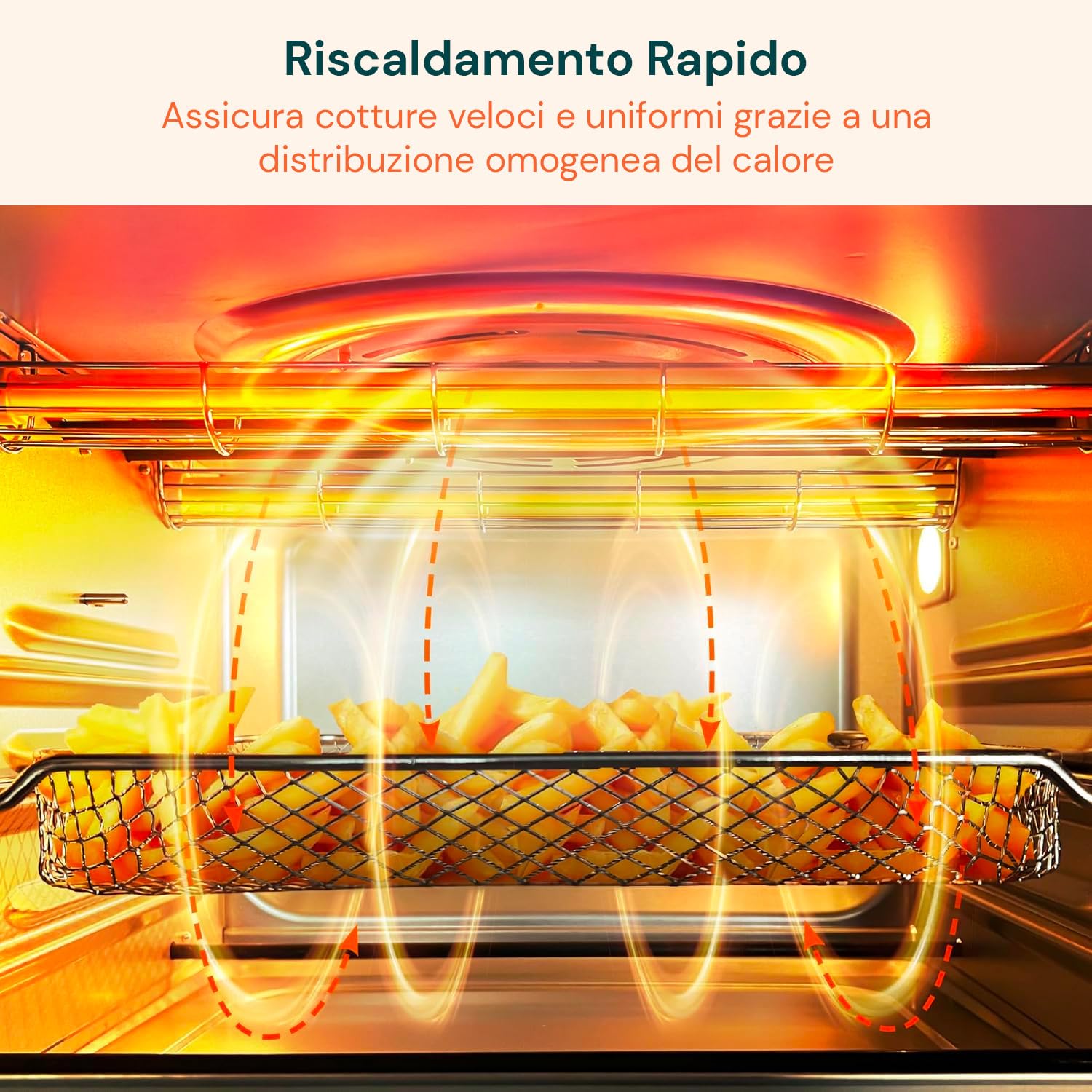 Avilia Forno Elettrico in Acciaio Inox Nero 2500W da 70L - Ideale per Cuocere e Riscaldare in Modo Salutare Arrosti, Pizze e Grandi Qantità di Cibo - Temperatura Fino a 320°C con Funzione Ventilata