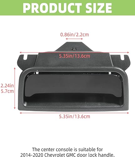 Miniatura 2 de Pestillo de consola central, pestillo para reposabrazos de consola central, accesorios de automóvil para el reposabrazos de la consola, tapa y mango