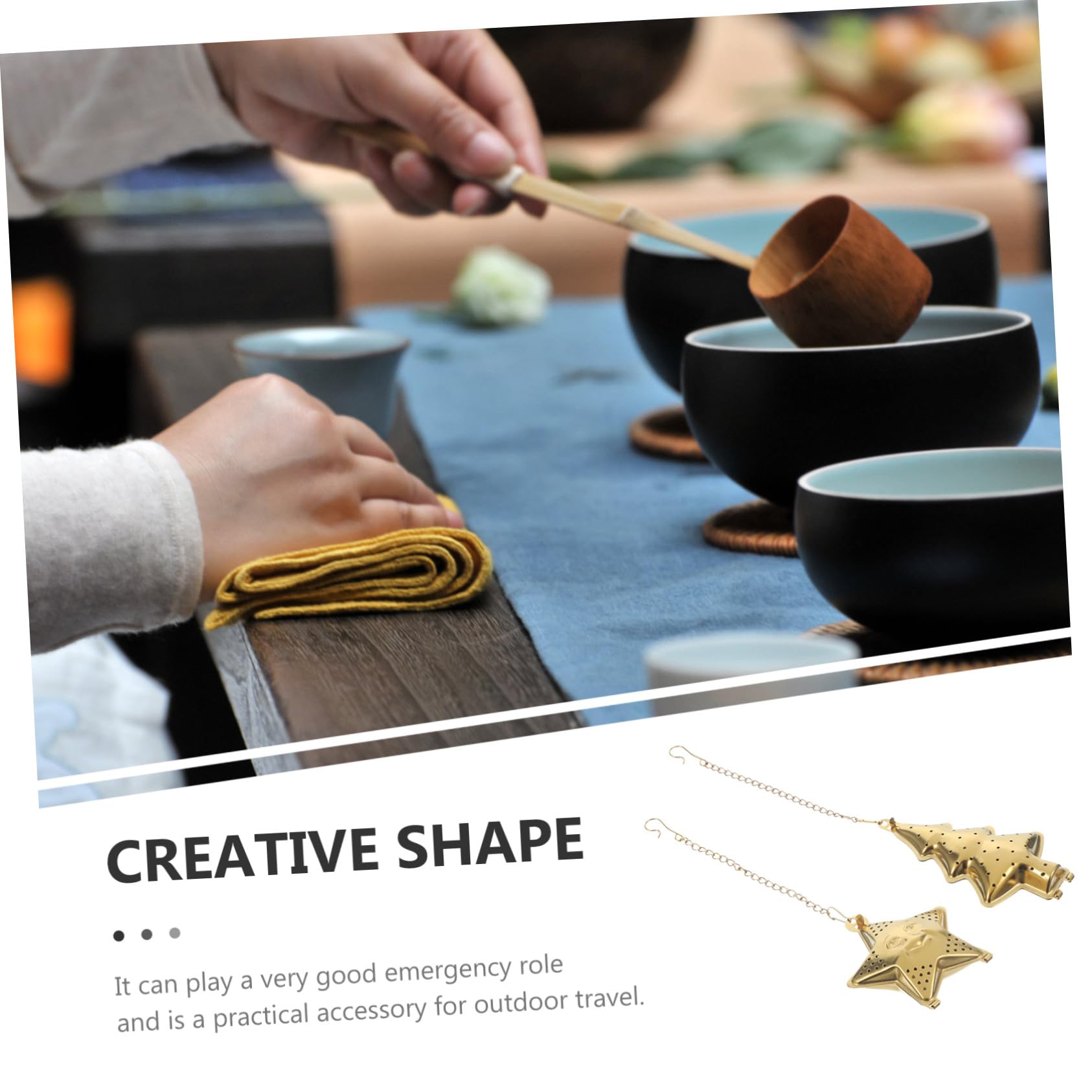 2 Infusores de Té de Acero Inoxidable con Diseño Innovador y Cadena, Fáciles de Limpiar, para Hierbas y Especias, Paquete de 2 Piezas Ideales para Preparar Té Estilo Aleatorio