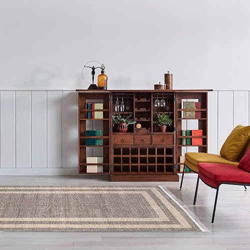 Miniatura 7 de Elly Décor Alfombra turca hecha a mano que no desprende pelo, para sala de estar, comedor, dormitorio, rectangular, Chipre, 2 x 3 pies, 203