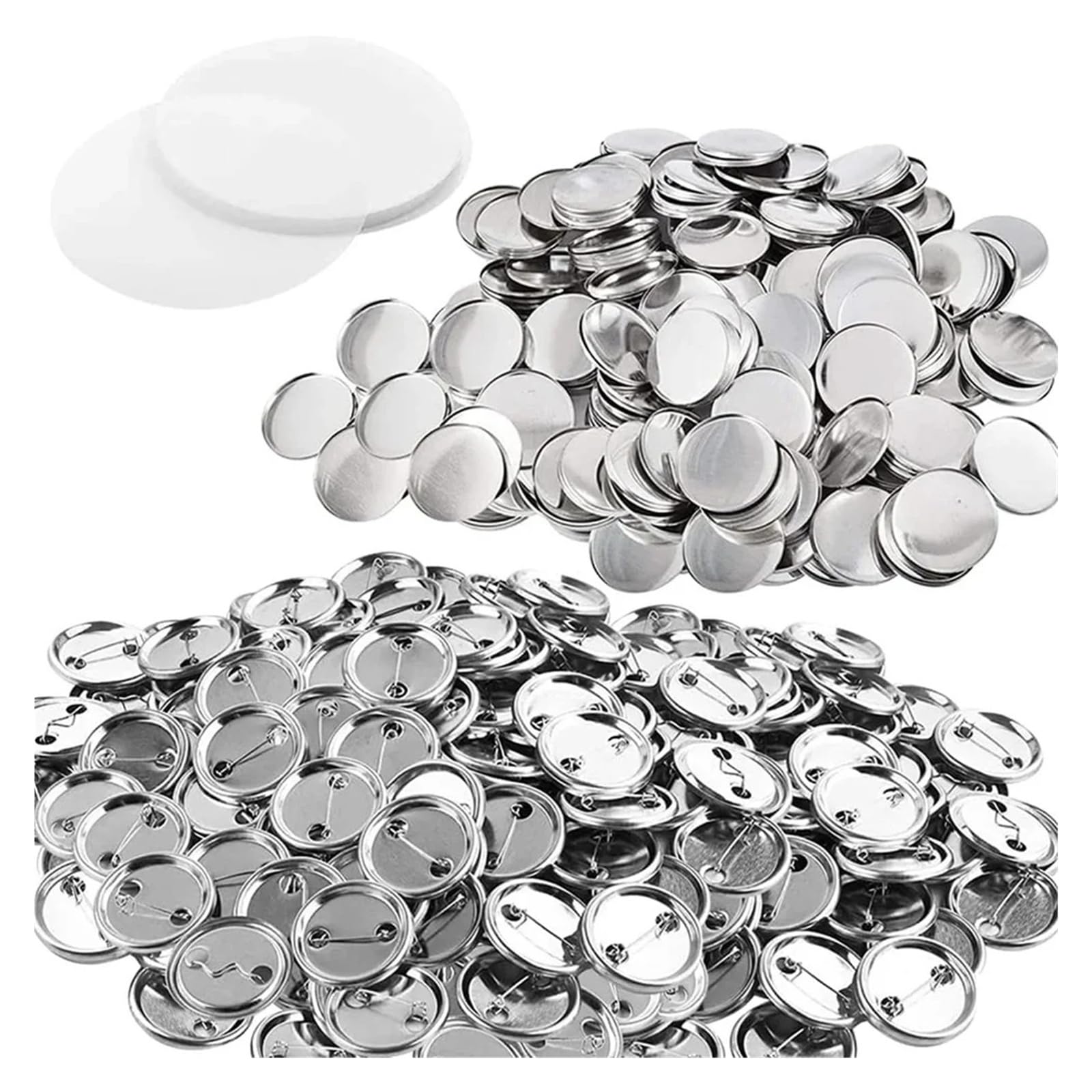 Części do maszyn produkcji przypinek DIY, 100 zestawów pustych plastikowych/metalowych o średnicy 25-75 mm Na imprezy, wydarzenia sportowe