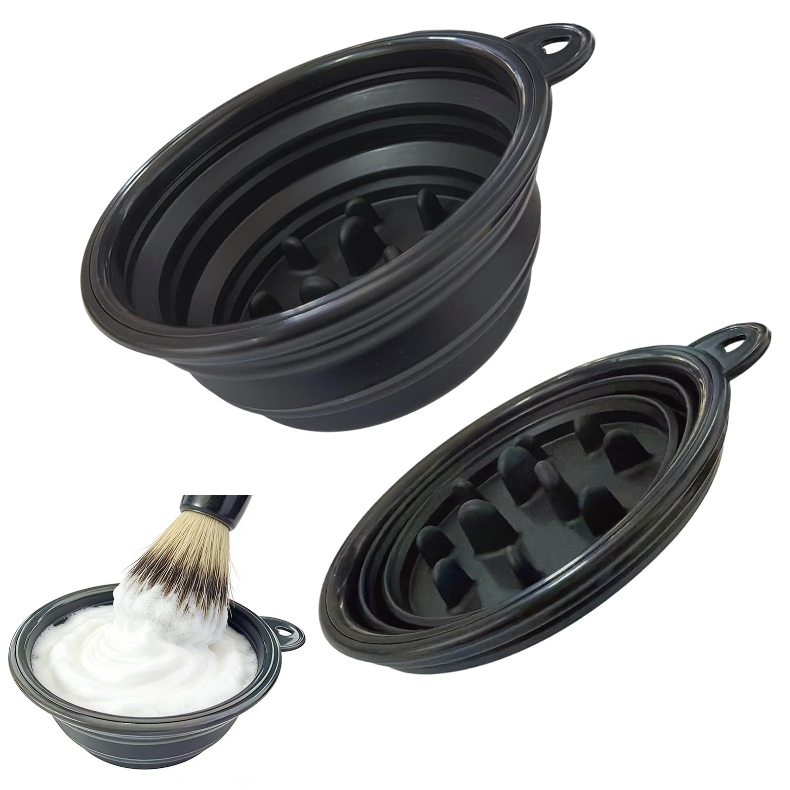 Shaving Bowl Foldable Shaving Soap Bowl for Shave Cream Silicone Shaving Cup for Wet Shaving for Men Easy