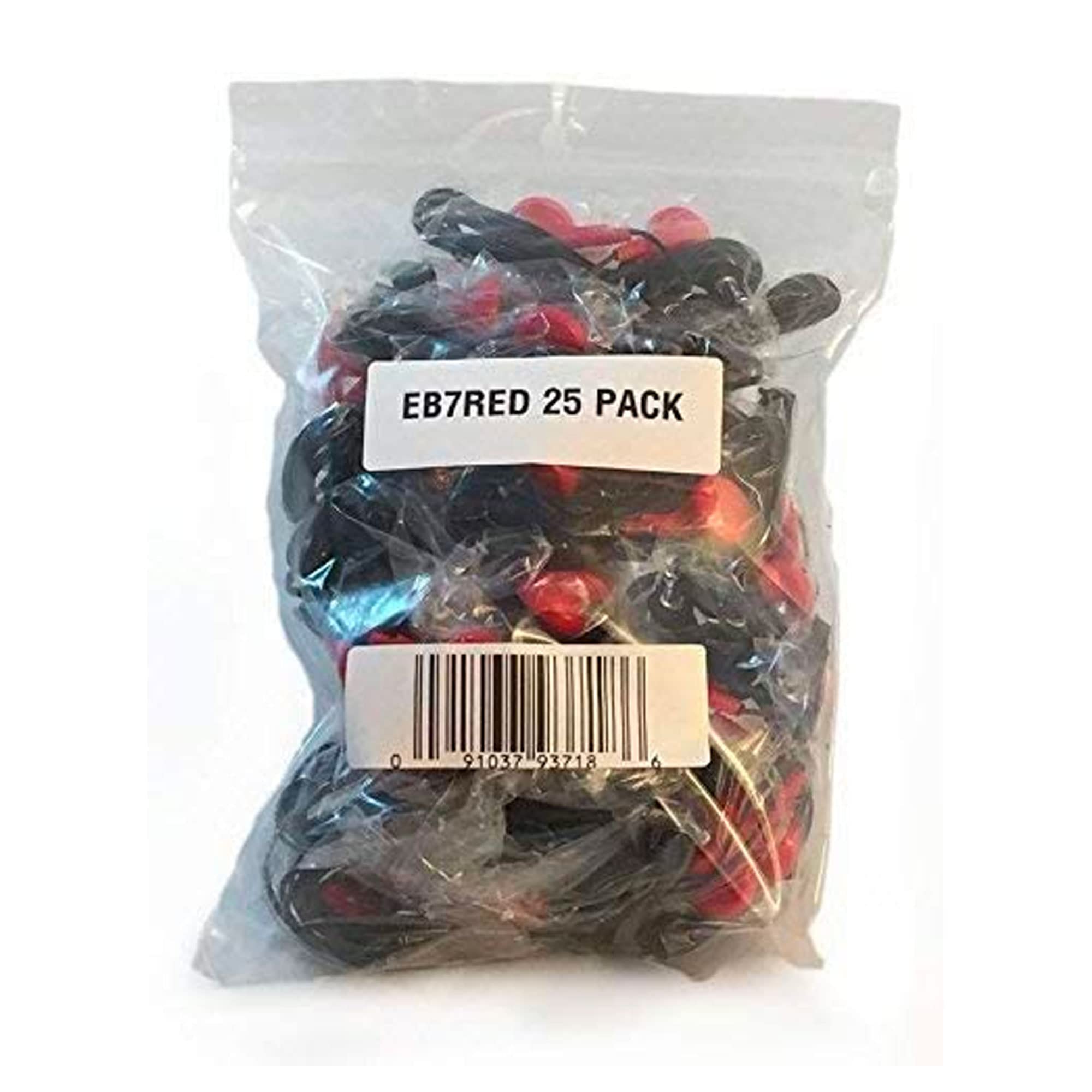 IFENC EB-7 Earbuds Bulk Disposable Headphones Stereo with 3.5mm Plug, Red (25 Pack)