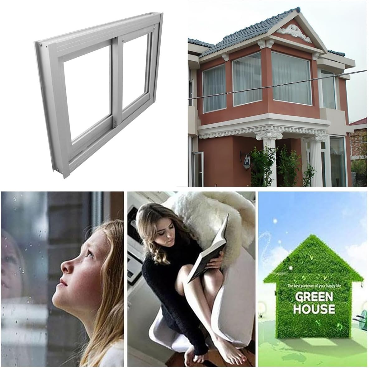 Basement Replacement Windows Horizontal Sliding Window Replacement, Replacement Basement Windows, Flush Mount Mobile Home Windows & Basement Window, for Home Windows & Basement Window(WxH 50x20in/125x